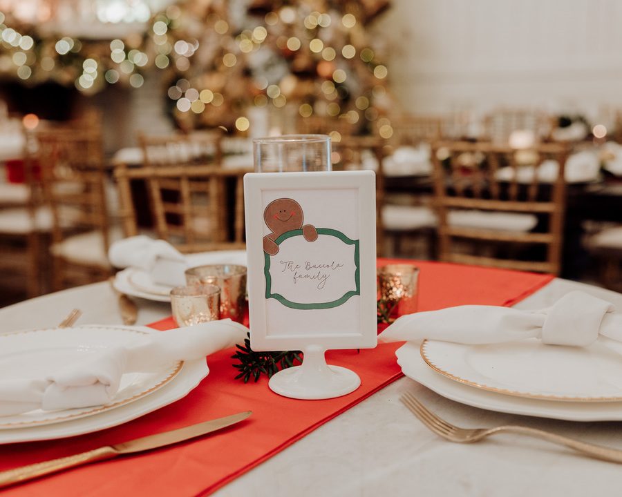 table with place card